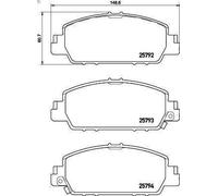 Juego de pastillas de freno BREMBO P 28 077 para ACCORD VIII 2.4 2008-