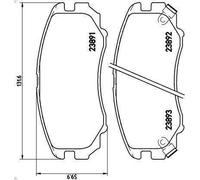 Juego de pastillas de freno BREMBO P 30 018 para KIA SOUL I (AM) 1.6 2009-2014