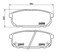 Juego de pastillas de freno BREMBO P 30 023, atrás