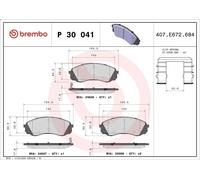 Juego de pastillas de freno BREMBO P 30 041 HAVAL H8 2 2013-