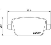 Juego de pastillas de freno BREMBO P 44 017 VOLVO S80 II (124) 2 2013-2014
