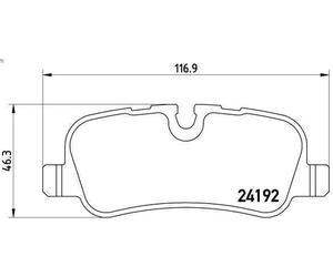 Juego de pastillas de freno BREMBO P 44 019 para DISCOVERY IV (L319) 3 2013-2018