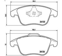 Juego de pastillas de freno BREMBO P 44 020X JAGUAR XF I (X250) 3 2009-2015