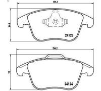Juego de pastillas de freno BREMBO P 44 020X para JAGUAR XF I (X250) 3 2009-2015