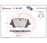 Juego de pastillas de freno BREMBO P 44 021 para RANGE ROVER IV (L405) 3 2015-