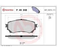 Juego de pastillas de freno BREMBO P 49 048 para 6 Sedán (GJ, GL) 2 2012-2018