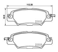 Juego de pastillas de freno BREMBO P 49 053, atrás