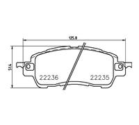 Juego de pastillas de freno BREMBO P 49 055, delante