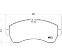 Juego de pastillas de freno BREMBO P 50 059 CRAFTER 30-35 Autobús (2E_) 2 2013-