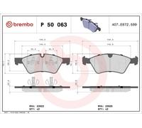 Juego de pastillas de freno BREMBO P 50 063 CLASE E (W211) 3 2006-2008