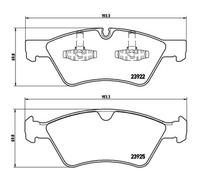 Juego de pastillas de freno BREMBO P 50 063, delante
