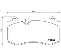 Juego de pastillas de freno BREMBO P 50 074 para SL (R230) 3 2009-2012