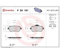 Juego de pastillas de freno BREMBO P 50 101 para GLS (X166) 3 2015-2019