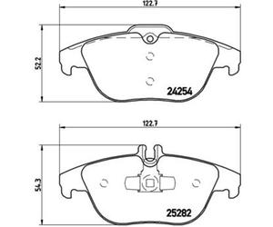 Juego de pastillas de freno BREMBO P 50 104, atrás
