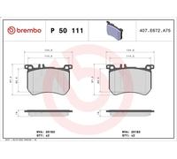 Juego de pastillas de freno BREMBO P 50 111 para SL (R231) 3 2016-2020