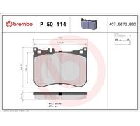 Juego de pastillas de freno BREMBO P 50 114 para SL (R231) 3 2016-2020