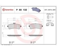 Juego de pastillas de freno BREMBO P 50 132 para SL (R231) 5.5 2012-2019