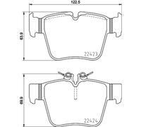 Juego de pastillas de freno BREMBO P 50 133, atrás