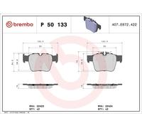Juego de pastillas de freno BREMBO P 50 133 para GLC (X253) 2 2020-2022