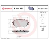 Juego de pastillas de freno BREMBO P 50 151 para CLASE A (W177) 2 2018-2019