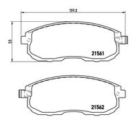 Juego de pastillas de freno BREMBO P 56 065, delante