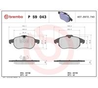 Juego de pastillas de freno BREMBO P 59 043X para CADILLAC BLS 2 2006-2010