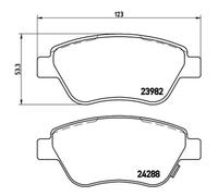 Juego de pastillas de freno BREMBO P 59 051, delante
