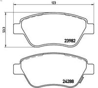 Juego de pastillas de freno BREMBO P 59 051 OPEL ADAM (M13) 1 2014-2018