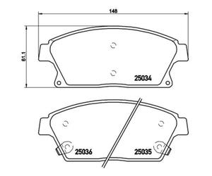 Juego de pastillas de freno BREMBO P 59 077, delante