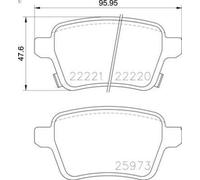 Juego de pastillas de freno BREMBO P 59 086 para OPEL ADAM (M13) 1.2 2012-2019