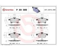 Juego de pastillas de freno BREMBO P 59 089 para OPEL ADAM (M13) 1.2 2012-2019