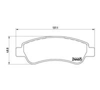 Serie Pastillas de Freno Trasero P61091 Ducato Saltador Boxer Set Tabletas