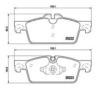 Juego de pastillas de freno BREMBO P 61 112, delante