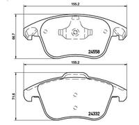 Juego de pastillas de freno BREMBO P 61 117X para CITROEN DS5 2 2011-2015