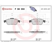 Juego de pastillas de freno BREMBO P 68 05 para DACIA DUSTER (HS_) 1.2 2013-2018