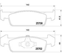 Juego de pastillas de freno BREMBO P 68 060 para DACIA LOGAN II 1.6 2013-2016