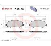 Juego de pastillas de freno BREMBO P 68 062 para NV400 Autobús 2.3 2011-2022