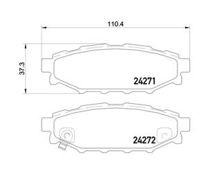 Juego de pastillas de freno BREMBO P 78 020, atrás