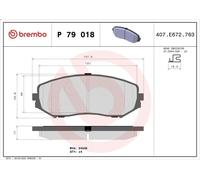 Juego de pastillas de freno BREMBO P 79 018 para XL7 (DA, DB) 3.6 2006-2009