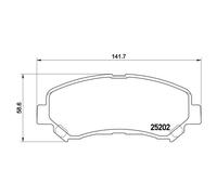 Juego de pastillas de freno BREMBO P 79 028, delante