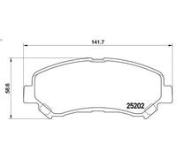 Juego de pastillas de freno BREMBO P 79 028 NISSAN ROGUE 2.5 2007-2013
