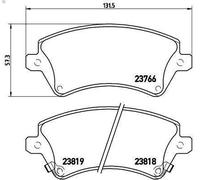 Juego de pastillas de freno BREMBO P 83 064 para COROLLA (_E12_) 2 2002-2006