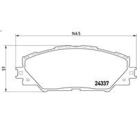Juego de pastillas de freno BREMBO P 83 071 TOYOTA RAV 4 IV (_A4_) 2 2012-2018