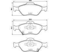 Juego de pastillas de freno BREMBO P 83 159, delante