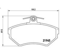 Juego de pastillas de freno BREMBO P 85 032 para VW POLO (6N2) 1.4 1999-2001