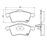 Juego de pastillas de freno BREMBO P 85 047, delante