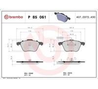 Juego de pastillas de freno BREMBO P 85 061 para GALAXY I (WGR) 2.8 2000-2006