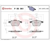 Juego de pastillas de freno BREMBO P 85 061 para SHARAN VAN (7M_) 2.8 2001-2003