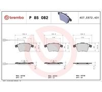 Juego de pastillas de freno BREMBO P 85 082 para MULTIVAN T6 2 2015-2019
