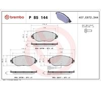 Juego de pastillas de freno BREMBO P 85 144 para AUDI Q3 (F3B) 2 2018-2021